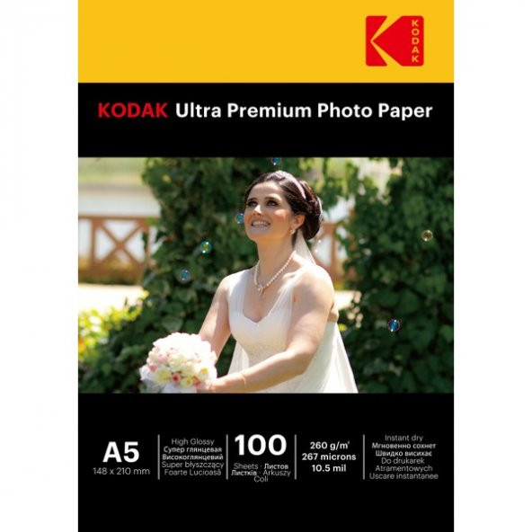 Kodak Ultra Premium Glossy,Parlak 15x21 260Gr/m² Fotoğraf Kağıdı