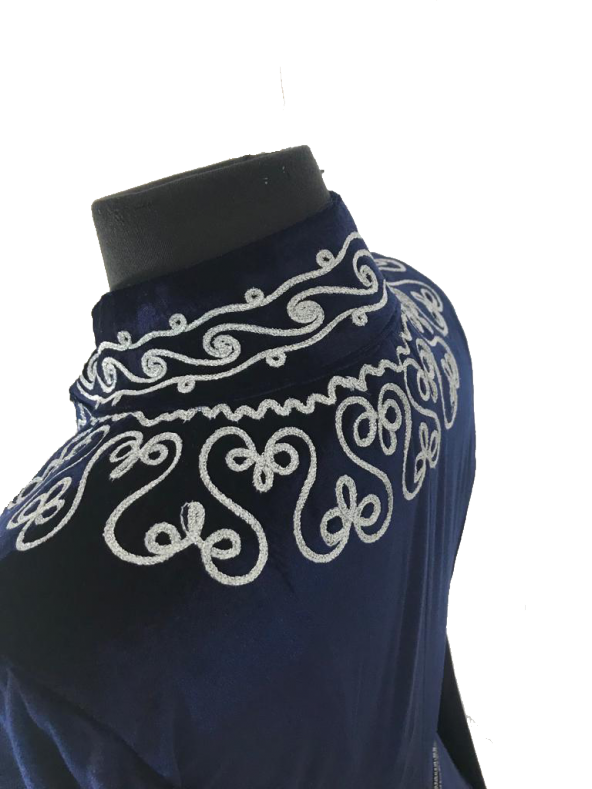 BİNDALLI KAFTAN KADİFE EL İŞİ NAKIŞ LACİVERT KIRMIZI BORDO YEŞİL - 6
