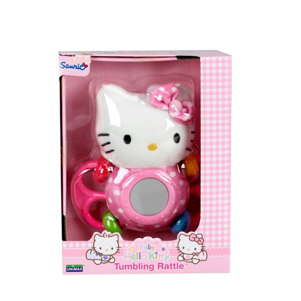 Hello Kitty Aynalı Soft Figürlü Çıngırak
