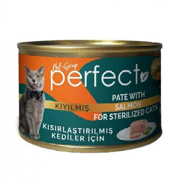 Perfect Sterilised Pate Kıyılmış Salmon Kısırlaştırılmış Tahılsız Kedi Konservesi 80 Gr