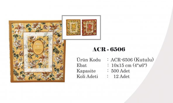 10X15 500 lük fotoğraf albümü kutulu ACR-6506 - 3