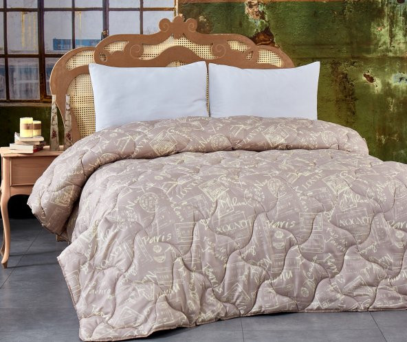 Komfort Home Baskılı Çift Kişilik Microfiber Yorgan + 2 Yastık