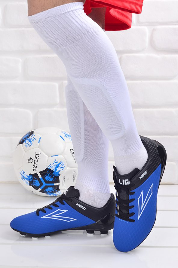 Lig Meriç KM Krampon Çim Saha Erkek Spor Futbol Ayakkabısı Mavi