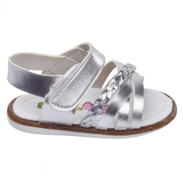 Kiko Kids Kız Bebek  İlk Adım Sandalet Şb 2311-20 Gümüş