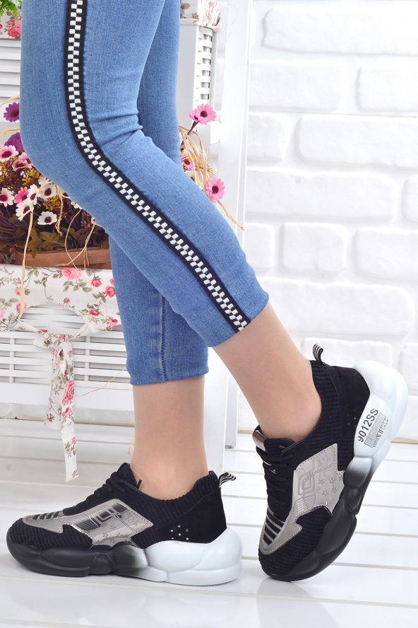 Ayakland Vltn 654 Günlük Yürüyüş Bayan Spor Ayakkabı Siyah - Resim 1