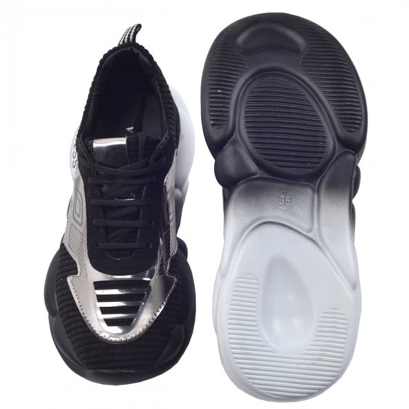 Ayakland Vltn 654 Günlük Yürüyüş Bayan Spor Ayakkabı Siyah - Resim 5