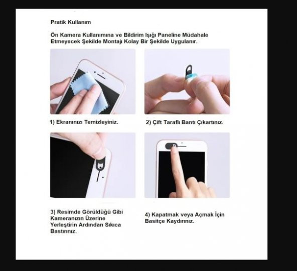 Kriko Webcam Cover Notebook ve Telefon Kamera Kapatıcı Koruyucu - 3
