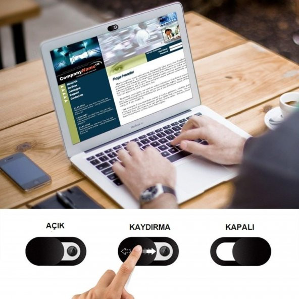 Kriko Webcam Cover Notebook ve Telefon Kamera Kapatıcı Koruyucu - 4
