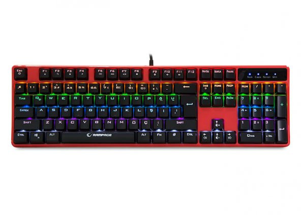 Rampage KB-R18 Myth USB Gökkuşağı Aydınlatmalı Q Mekanik Gaming Klavye