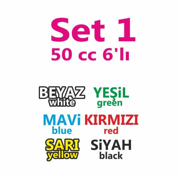 6lı Yıkanabilir Parmak Boyası 50 ml Set 1 - 2