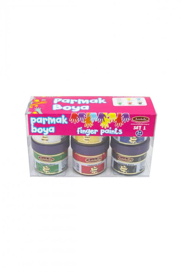 6lı Yıkanabilir Parmak Boyası 50 ml Set 1 - 3