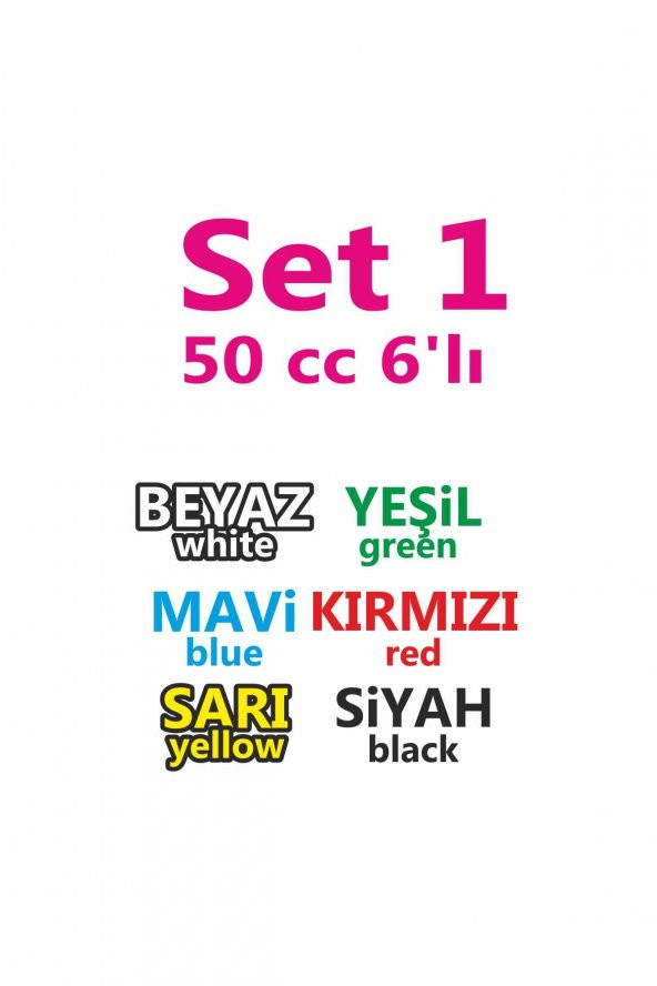 6lı Yıkanabilir Parmak Boyası 50 ml Set 1 - 4