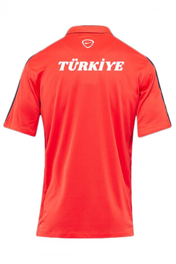 Nike Milli Takım Baskılı Polo Yaka Tişört Turuncu 645538-662 - 2
