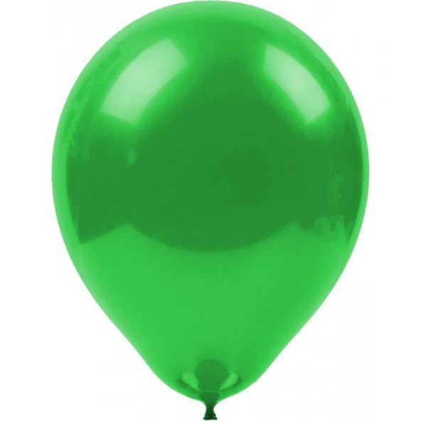 Carnaval Koyu Yeşil Metalk Balon 10 Adet