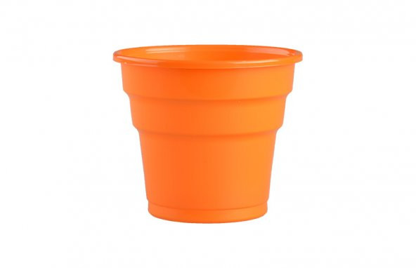 Plastik Renkli Bardak Turuncu 200 ml 25 Adet - 1