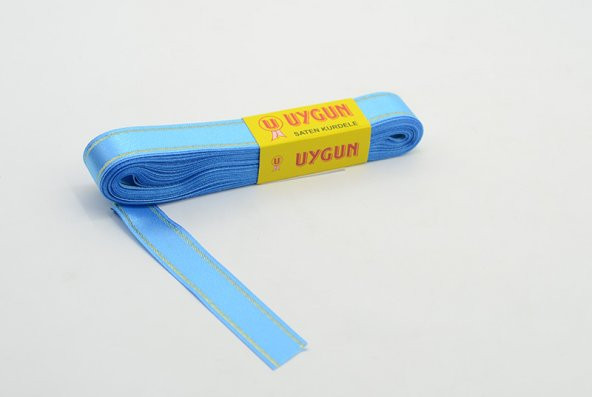 Saten Kenarı Simli Açık Mavi Kurdele (10MT) No:832