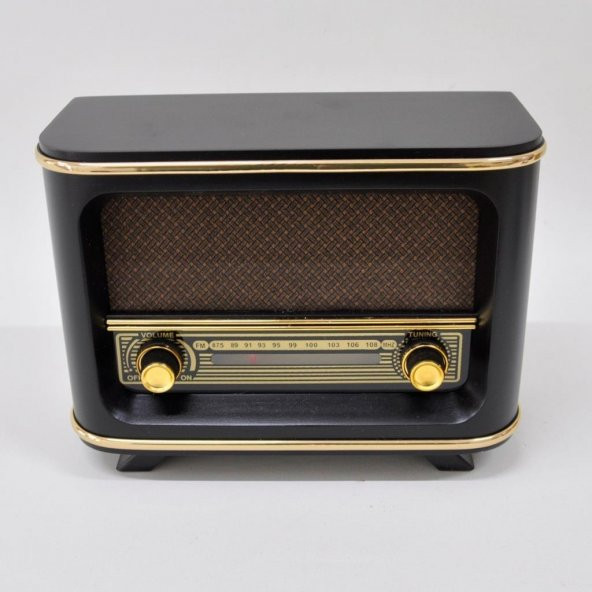 Nostaljik Radyo Şarjlı Pil+Adaptörlü Siyah İstanbul Model - 2