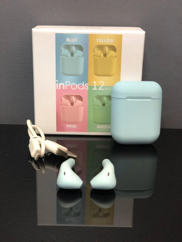 Inpods Tws 12 Dokunmatik Bluetooth Kulaklık V 5.0 Mavi