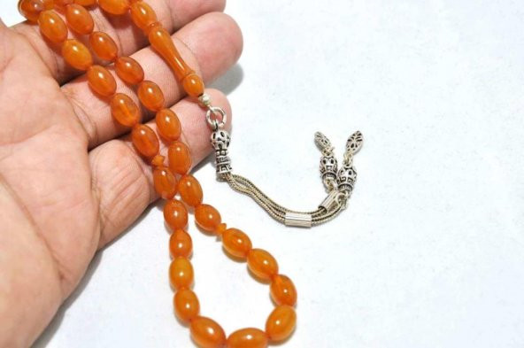 Tesbihci Dayı Sıkma Kehribar Tesbih Renk Almış (khr-10214) - 3