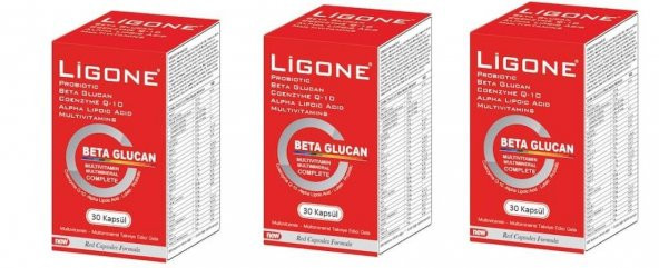 Ligone Beta Glucan Probiyotik MultiVitamin 30 Tablet-3 ADET-SKT:08/2023
