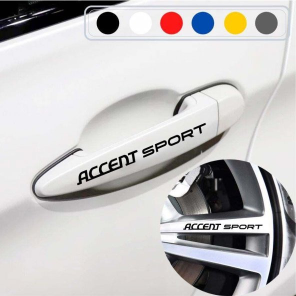 Hyundai Accent için Kapı Kolu ve Jant Sticker (10 Adet)
