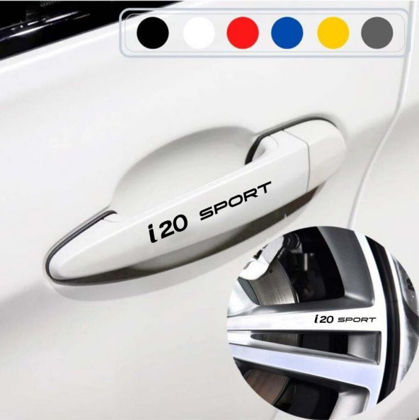 Hyundai i20 için Kapı Kolu ve Jant Sticker (10 Adet)