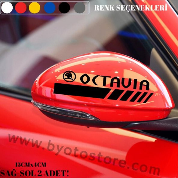 Skoda Octavia için Ayna Kapağı Sticker (2 Adet)