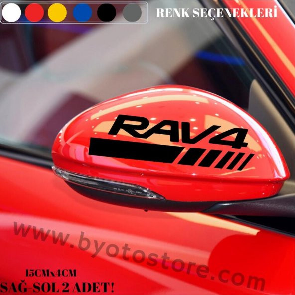 Toyota RAV4 için Ayna Kapağı Sticker (2 Adet)