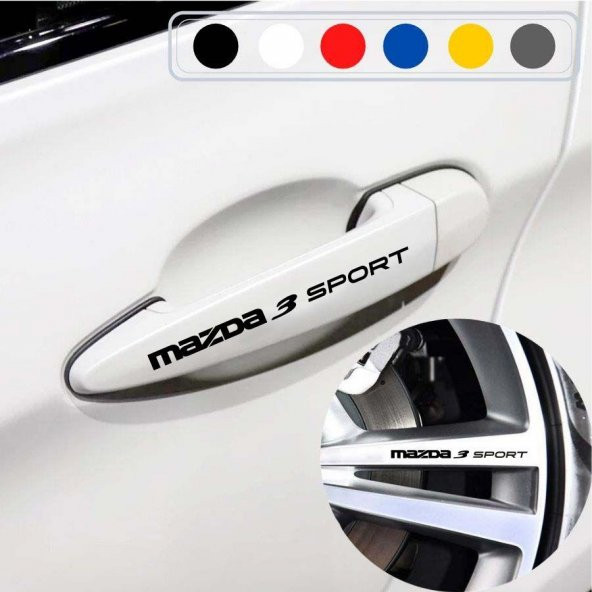 Mazda3 için Kapı Kolu ve Jant Sticker (10 Adet)