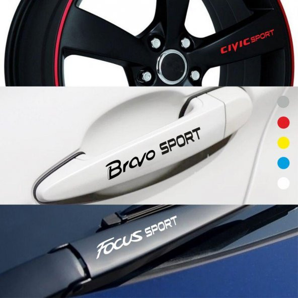 AlfaRomeo Giulietta için Kapı Kolu ve Jant Sticker (10 Adet) - 3