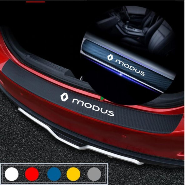 Renault Modus için Karbon Bagaj ve Kapı Eşiği Sticker Seti