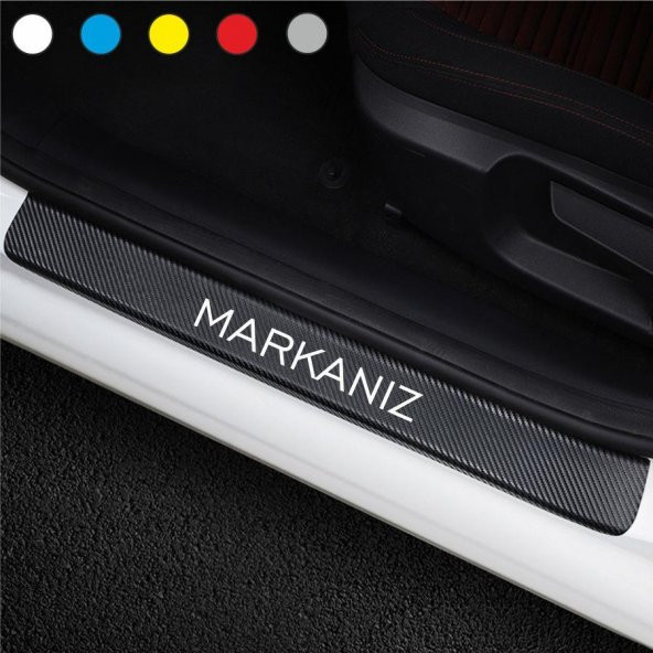 Fiat Tipo için Karbon Bagaj ve Kapı Eşiği Sticker Seti - 3