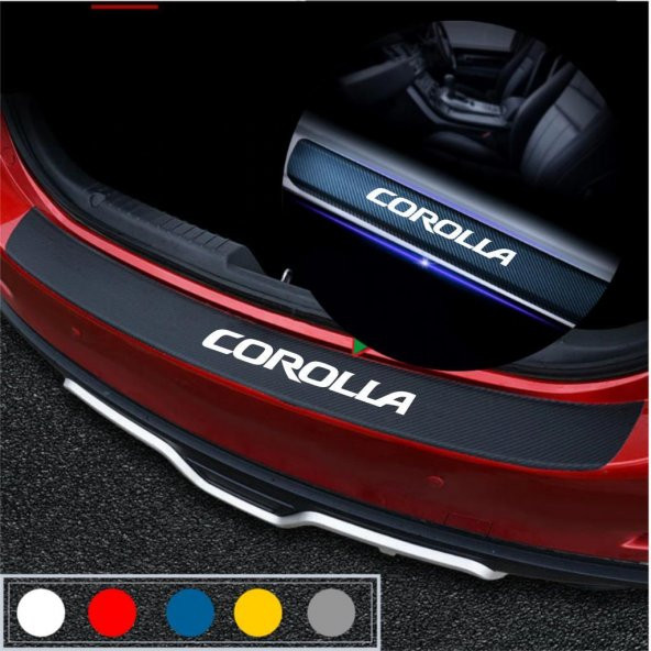 Toyota Corolla için Karbon Bagaj ve Kapı Eşiği Sticker Seti