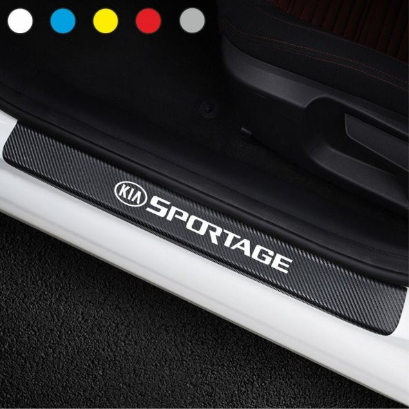 Kia Sportage için Karbon Kapı Eşiği Sticker ( 4 Adet )