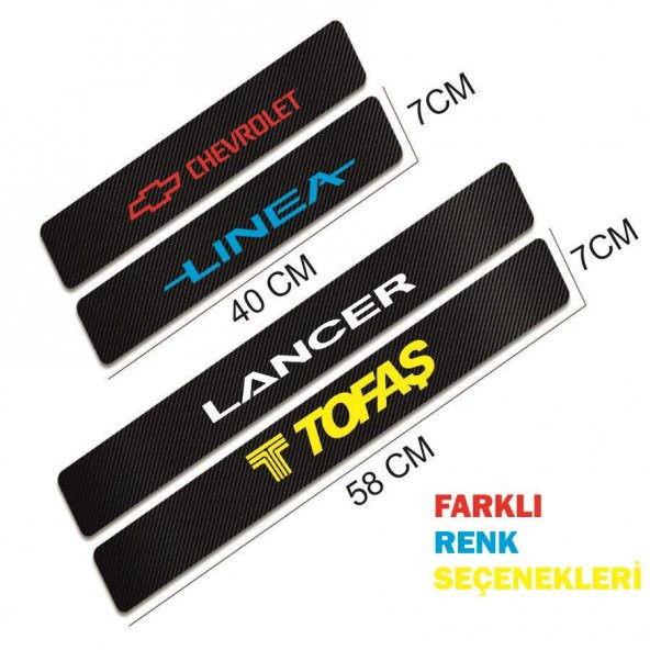 Renault Modus için Karbon Kapı Eşiği Sticker ( 4 Adet ) - 2