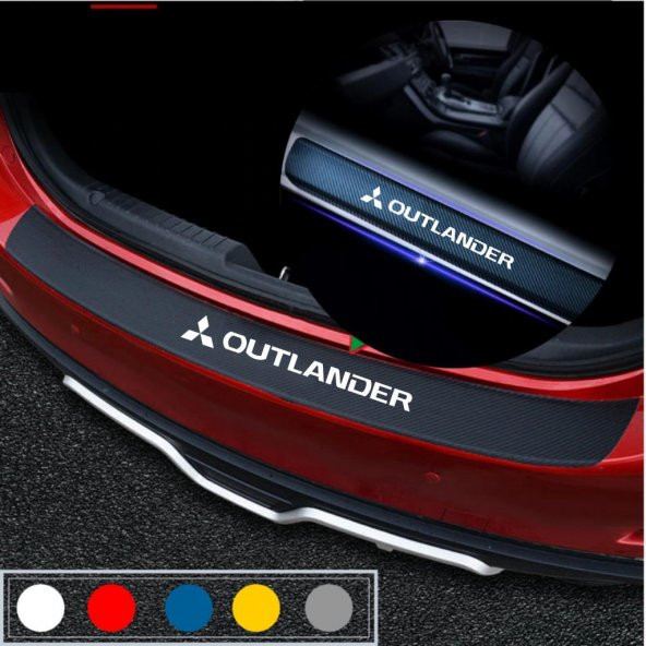 Mitsubishi Outlander için Karbon Bagaj ve Kapı Eşiği Sticker Seti
