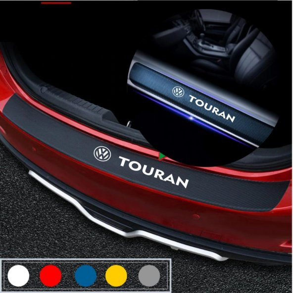Volkswagen Touran için Karbon Bagaj ve Kapı Eşiği Sticker Seti