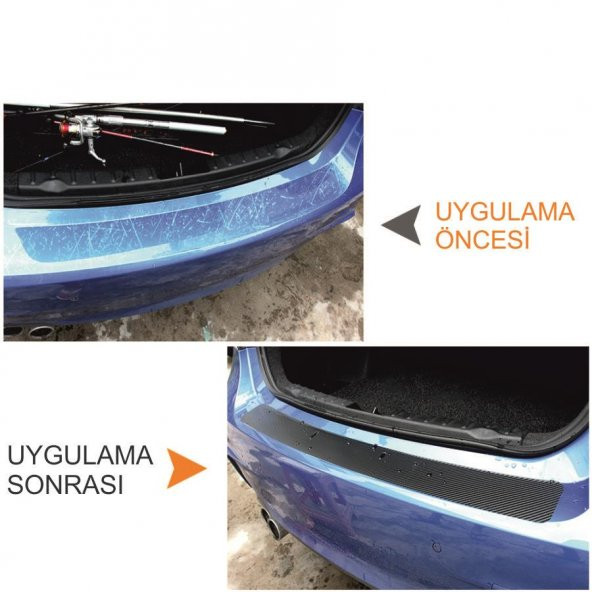 Volkswagen Touran için Karbon Bagaj ve Kapı Eşiği Sticker Seti - 2