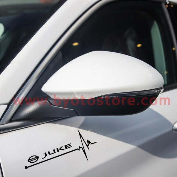 Nissan Juke için Kalp Atışı Ritim Oto Sticker (2 Adet) - 2