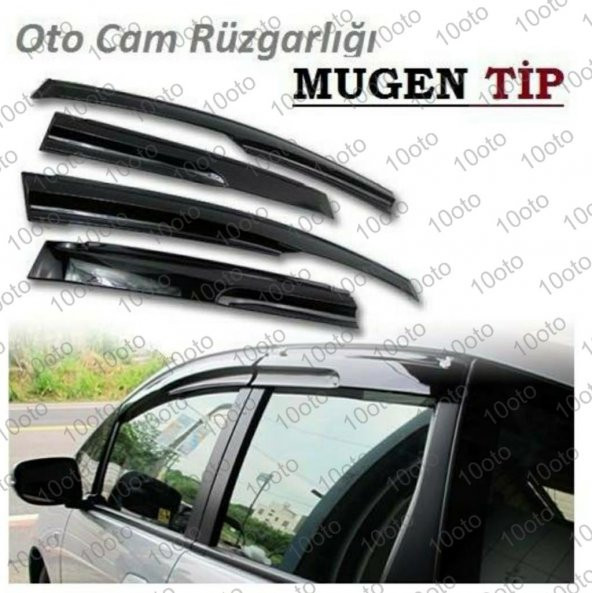 Volkswagen Golf 5 - Golf 6 Parlak siyah Mugen Cam Rüzgarlığı 4lü - 3