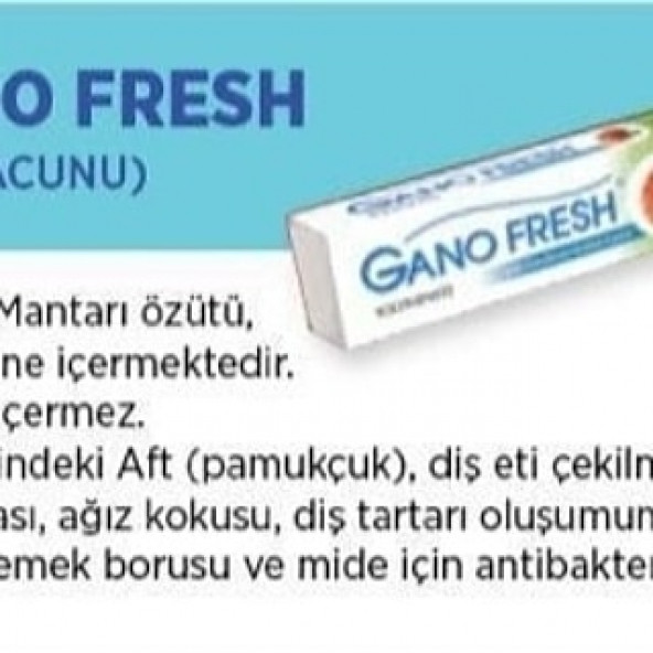 GANO FRESH DİŞ MACUNU kargo bedava - 2