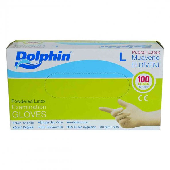 Pudralı Beyaz Latex Eldiven Büyük Boy (L) 100 Lü Paket - 4