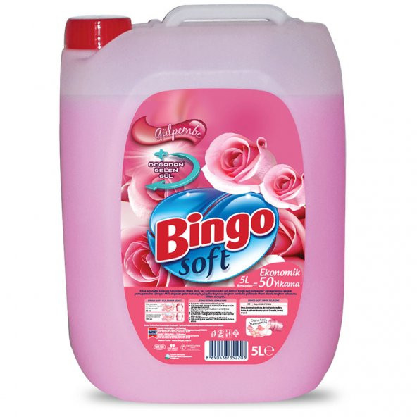 Bingo Soft Standart Yumuşatıcı 5 lt Gülpembe - 2