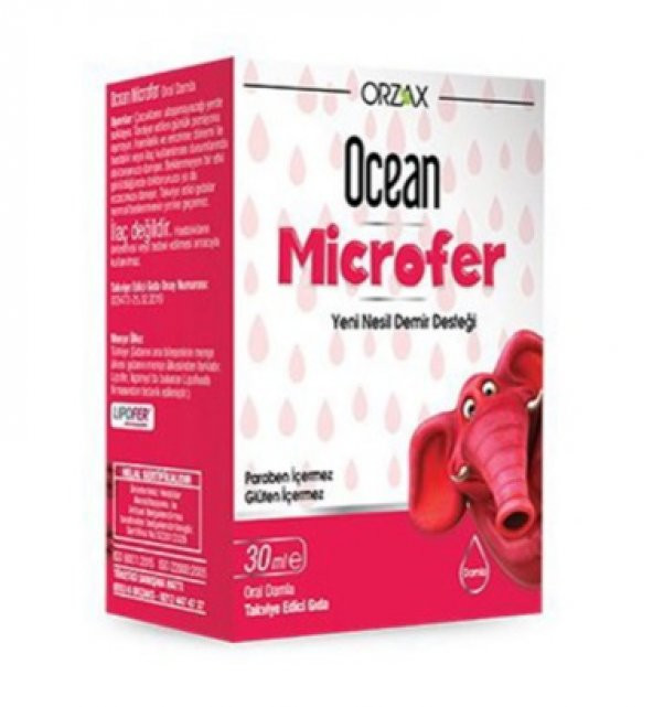 Orzax Ocean Microfer Yeni Nesil Demir Desteği 30 ml SKT:08/2022