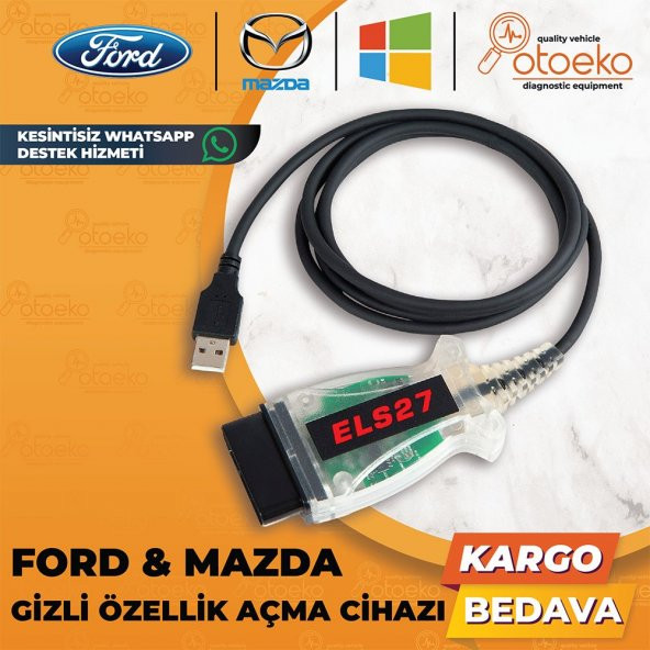 Ford Mazda Arıza Tespit ve Gizli Özellik Açma Cihazı Els27 Forscan Pic24hj128gp + Ftdi
