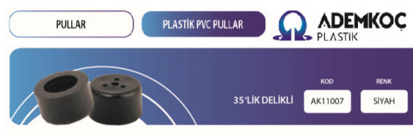 4 ADET 35LİK DELİKLİ PUL - PLASTİK PVC PULLAR