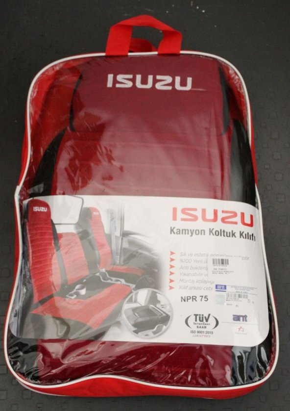 Isuzu NLR-NNR Koltuk Kılıfı Orj. (Bordo-Siyah)2011-2017 Model - Resim 2