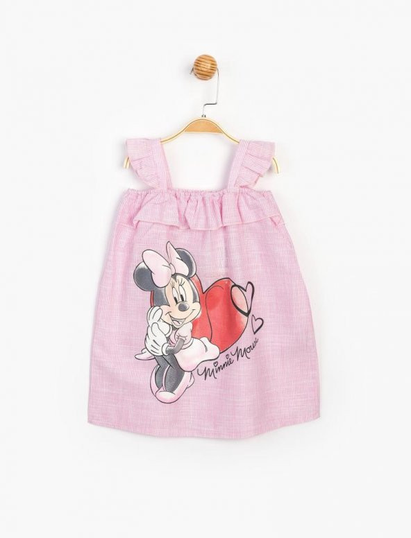 Disney Baby Minnie Mouse Askılı Kız Bebek Elbise 15490