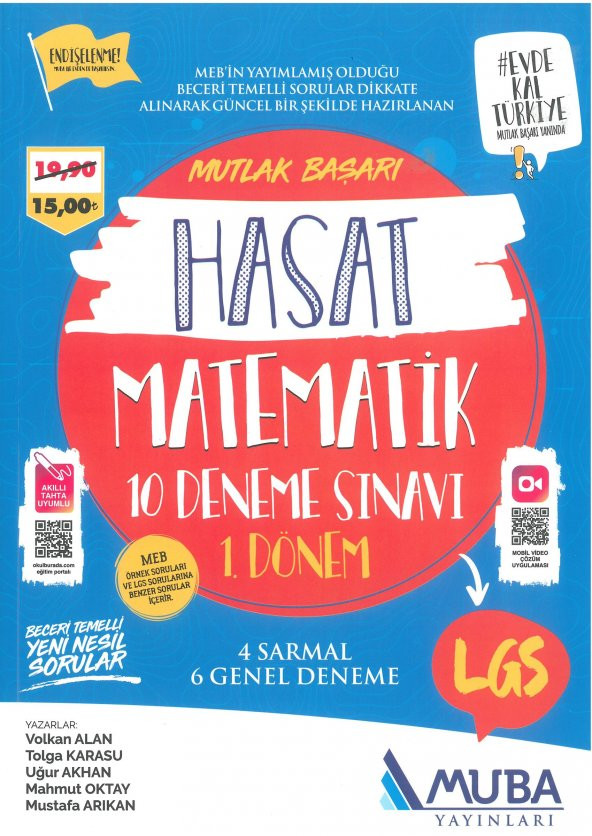 Muba Lgs 1. Dönem  Mutlak Başarı Hasat 10Lu Matematik Branş Denemesi Evdekal