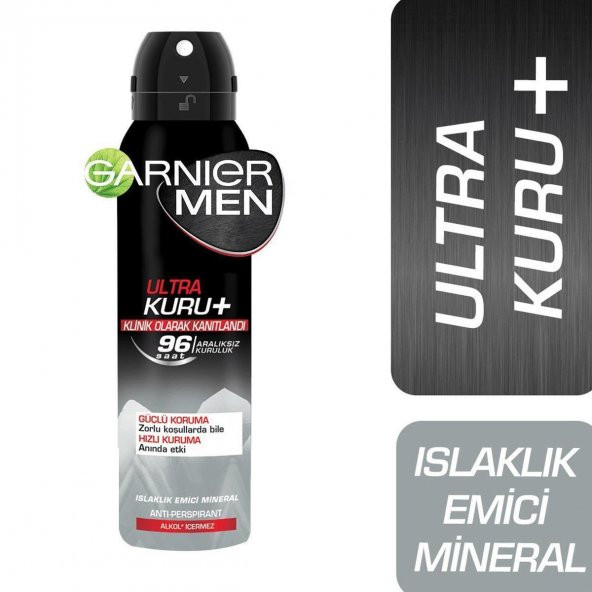 Garnıer Men Ultra Kuru Deodorant 150 Ml - Resim 1
